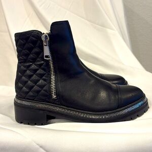 Steven New York Black Zipper Booties Size 7